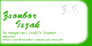 zsombor iszak business card